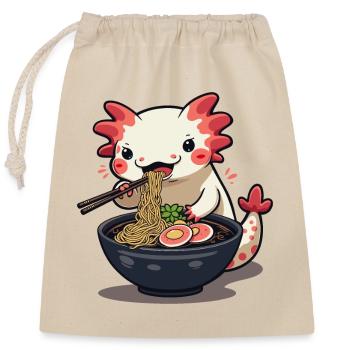 LECKERE RAMEN - Verschließbarer Geschenkbeutel aus Baumwolle (25x30cm) - Natur - Vorne