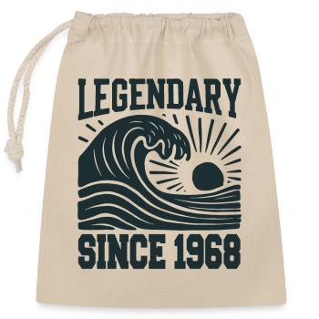 Legendary since 1968 Birthday Wave - Closable cotton gift bag (25x30cm) - nature - Front