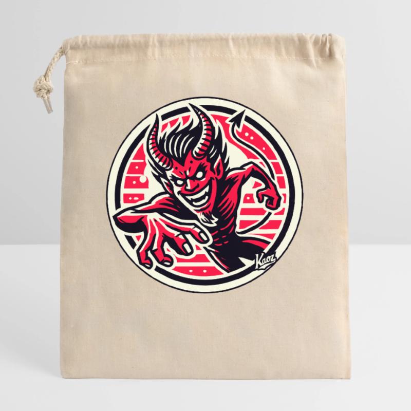 Agile Evil Devilish Devil Devil Devil Closable cotton gift bag (25x30cm)