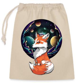 Mystic Fox Renards Renarde Planète Tout - Sac cadeau en coton avec cordon (25 x 30 cm) - nature - Devant
