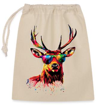 Deer, Antlers, Hunting, Deer, Reindeer, Red Deer, Hunter - Closable cotton gift bag (25x30cm) - nature - Front