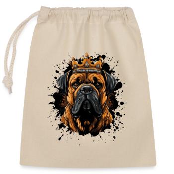 Boxer pour chien - Sac cadeau en coton avec cordon (25 x 30 cm) - nature - Devant