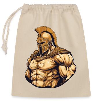 Spartan Gladiator Muscles - Closable cotton gift bag (25x30cm) - nature - Front