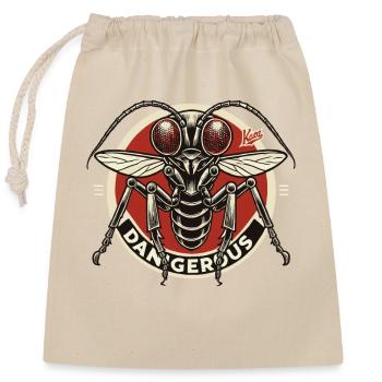 Mouche insecte dangereuse - Sac cadeau en coton avec cordon (25 x 30 cm) - nature - Devant