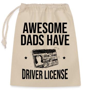 Tolle Väter haben Führerschein Fahrschule - Verschließbarer Geschenkbeutel aus Baumwolle (25x30cm) - Natur - Vorne