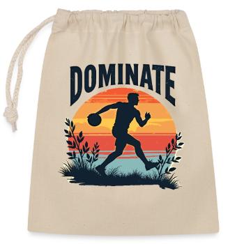 Dominer ou noyer – Motif sportif pour les athlètes - Sac cadeau en coton avec cordon (25 x 30 cm) - nature - Devant