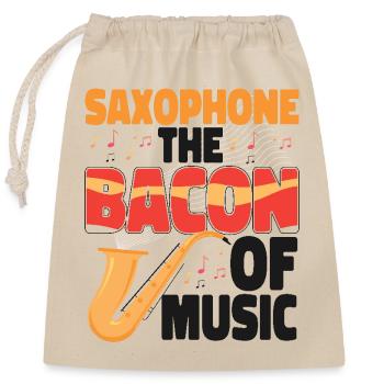 Saxophones Saxophones The Bacon Of - Closable cotton gift bag (25x30cm) - nature - Front