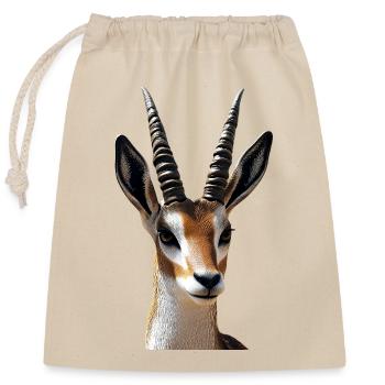 Antilope Kudu Gazelle Afrika Serengeti Antilopen - Verschließbarer Geschenkbeutel aus Baumwolle (25x30cm) - Natur - Vorne
