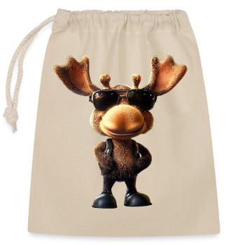 Orignal, Mosses, Bull, Eli, Bois, Cerf, Orignal sauvage - Sac cadeau en coton avec cordon (25 x 30 cm) - nature - Devant