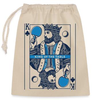 Retro Spielkarte Tischtennis Vintage - Verschließbarer Geschenkbeutel aus Baumwolle (25x30cm) - Natur - Vorne