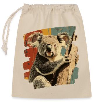 Koala Bear - Closable cotton gift bag (25x30cm) - nature - Front