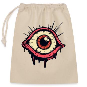 Étrange, hypnotique et éveillé, l’œil - Sac cadeau en coton avec cordon (25 x 30 cm) - nature - Devant