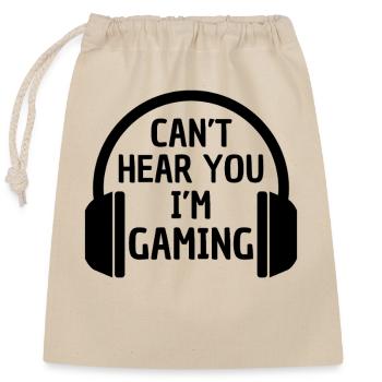 Lustiger Gaming Spruch für Zocker - Verschließbarer Geschenkbeutel aus Baumwolle (25x30cm) - Natur - Vorne