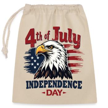Amerika USA Adler 4th July Independence Day - Verschließbarer Geschenkbeutel aus Baumwolle (25x30cm) - Natur - Vorne