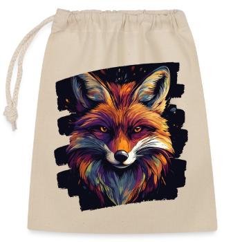 Fox - Closable cotton gift bag (25x30cm) - nature - Front