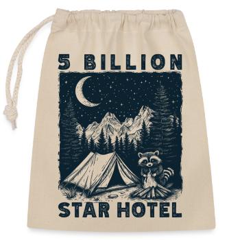 5 Milliarden Sterne Hotel Wandern Outdoor Geschenk - Verschließbarer Geschenkbeutel aus Baumwolle (25x30cm) - Natur - Vorne