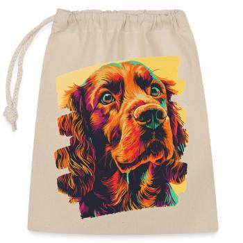 Cocker Spaniel - Sac cadeau en coton avec cordon (25 x 30 cm) - nature - Devant