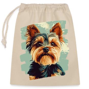 Yorkshire Terrier - Closable cotton gift bag (25x30cm) - nature - Front