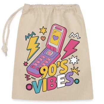 Classic Flip Phone Vintage Mobile Phone Cell Phone - Closable cotton gift bag (25x30cm) - nature - Front