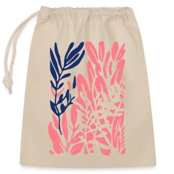Abstract Plants: Colorful Shapes in the Matisse Style - Closable cotton gift bag (25x30cm) - nature - Front