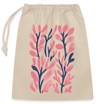 Retro Seaweed Pattern: Pastel Sea Magic - Closable cotton gift bag (25x30cm) - nature - Front