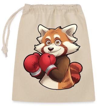 Amoureux des animaux Boxe Match Sport Boxer de combat - Sac cadeau en coton avec cordon (25 x 30 cm) - nature - Devant