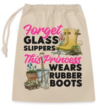 Plant Lover Gardening Girl Female - Closable cotton gift bag (25x30cm) - nature - Front