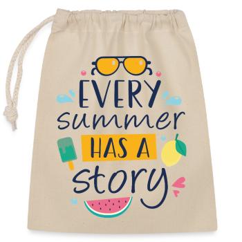 Every Summer has a Story - Closable cotton gift bag (25x30cm) - nature - Front