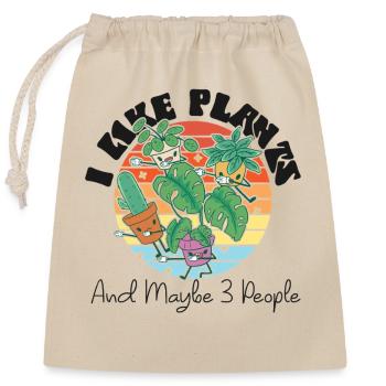 Plant Lover Gardening I Like - Closable cotton gift bag (25x30cm) - nature - Front