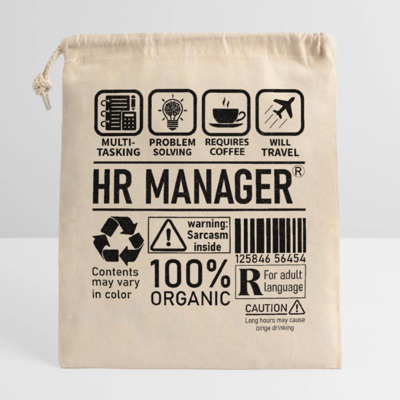 Hr Manager multi tasking problem solving Verschließbarer Geschenkbeutel aus Baumwolle (25x30cm)