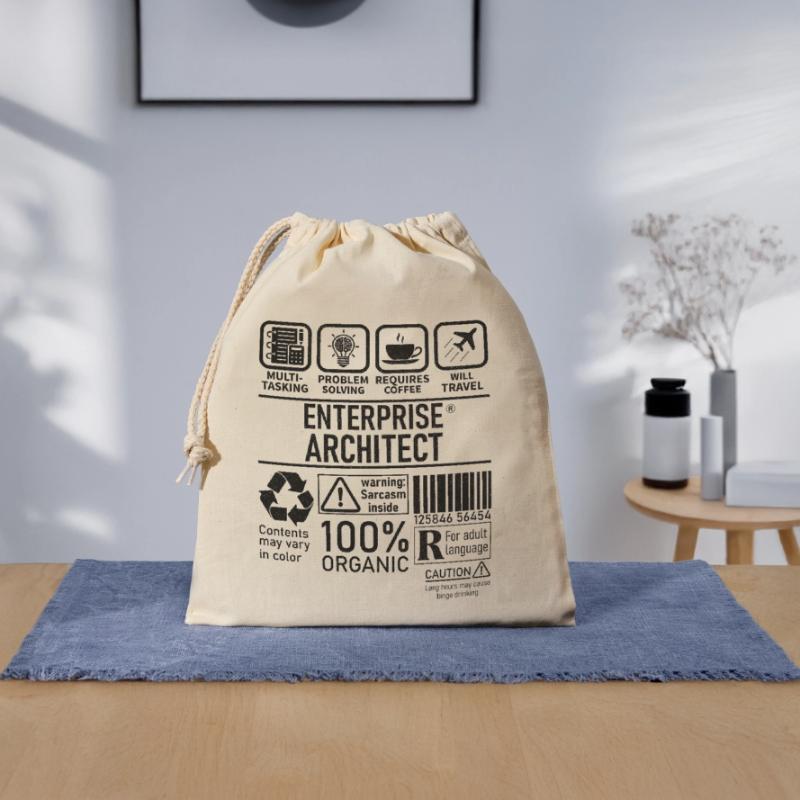 Enterprise Architect multi tasking problem solving Sac cadeau en coton avec cordon (25 x 30 cm)
