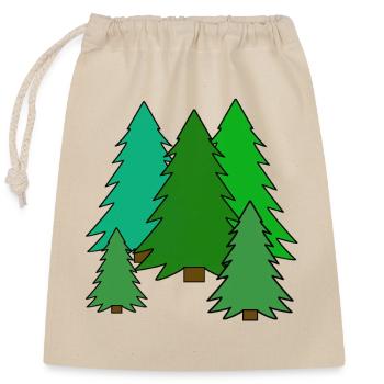 Arbre Sapin Nature Forest Forêt de Conifères Sapins Co2 - Sac cadeau en coton avec cordon (25 x 30 cm) - nature - Devant