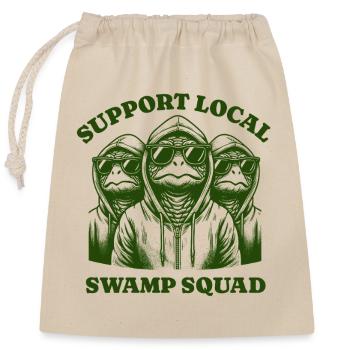 tortoise Lovers - Support Local swamp squad - Verschließbarer Geschenkbeutel aus Baumwolle (25x30cm) - Natur - Vorne