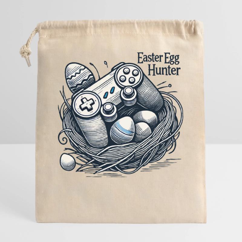 Easter Egg Hunter Gaming Controller Design Closable cotton gift bag (25x30cm)