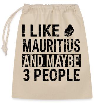 Idée de design de vacances à l’île Maurice - Sac cadeau en coton avec cordon (25 x 30 cm) - nature - Devant