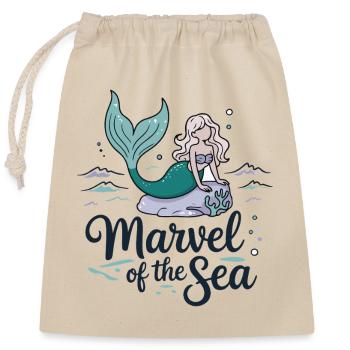 SIRÈNES, DE LA MER - Sac cadeau en coton avec cordon (25 x 30 cm) - nature - Devant