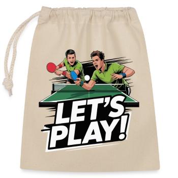 PING-PONG - Sac cadeau en coton avec cordon (25 x 30 cm) - nature - Devant