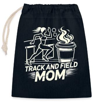Leichtathletik-Mama - Verschließbarer Geschenkbeutel aus Baumwolle (25x30cm) - Navy - Vorne