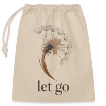 Pissenlit Lâcher Prise Wish Design Dire - Sac cadeau en coton avec cordon (25 x 30 cm) - nature - Devant