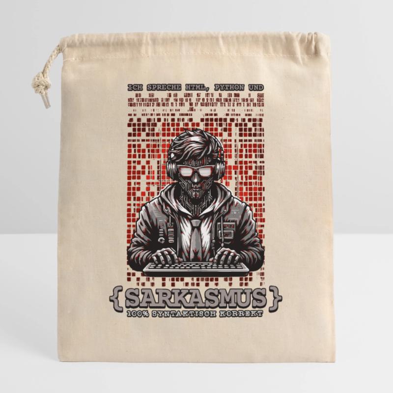 Ich spreche HTML Python und Sarkasmus Verschließbarer Geschenkbeutel aus Baumwolle (25x30cm)