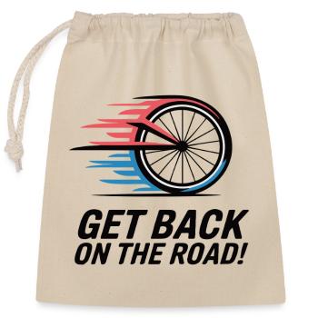 BICYCLE WHEELS - Closable cotton gift bag (25x30cm) - nature - Front