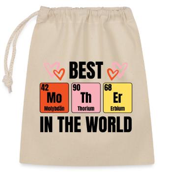 Funny Chemistry Saying for Mom - Closable cotton gift bag (25x30cm) - nature - Front