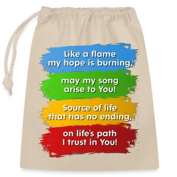Hymne du Jubilé de Rome 2025 en anglais - Sac cadeau en coton avec cordon (25 x 30 cm) - nature - Devant