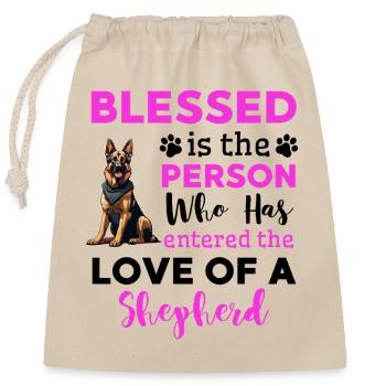 Deutscher Schäferhund Liebe Hundehalter - Verschließbarer Geschenkbeutel aus Baumwolle (25x30cm) - Natur - Vorne