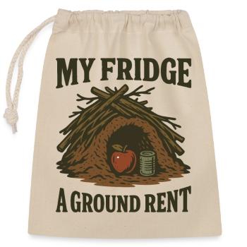 My Fridge A Basic Rent Prepper Survival - Closable cotton gift bag (25x30cm) - nature - Front