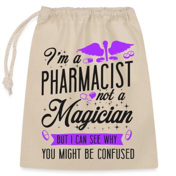 Pharmacy Tech Technician - Verschließbarer Geschenkbeutel aus Baumwolle (25x30cm) - Natur - Vorne