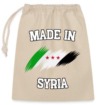 Fabriqué en Syrie - Sac cadeau en coton avec cordon (25 x 30 cm) - nature - Devant