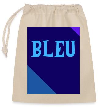 BLEU Tableau Rectangle Triangles - Sac cadeau en coton avec cordon (25 x 30 cm) - nature - Devant