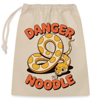 Danger Noodle – Funny Snake Design - Closable cotton gift bag (25x30cm) - nature - Front