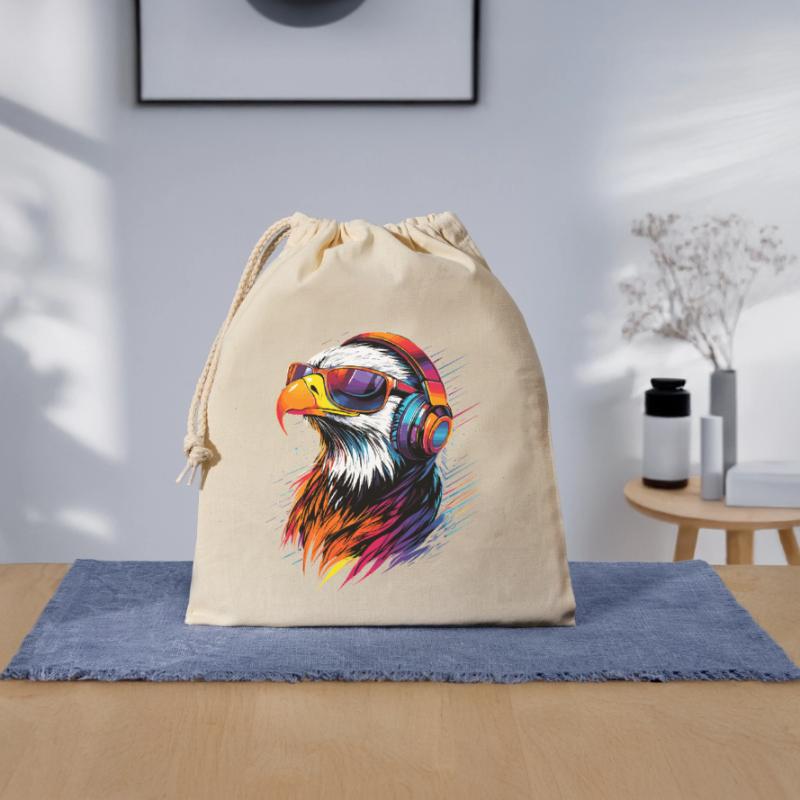 Eagle Bald Eagle Golden Eagle White-tailed Eagle Closable cotton gift bag (25x30cm)